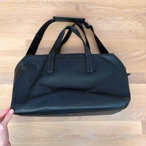 Away Black Leather Travel Bag everywhere bag